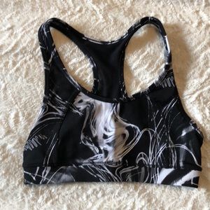 Calvin Klein Black and white Sports bra